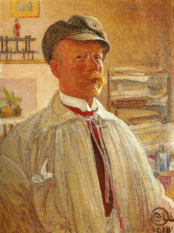 Carl Larsson sjalvportratt 1918 Spain oil painting art